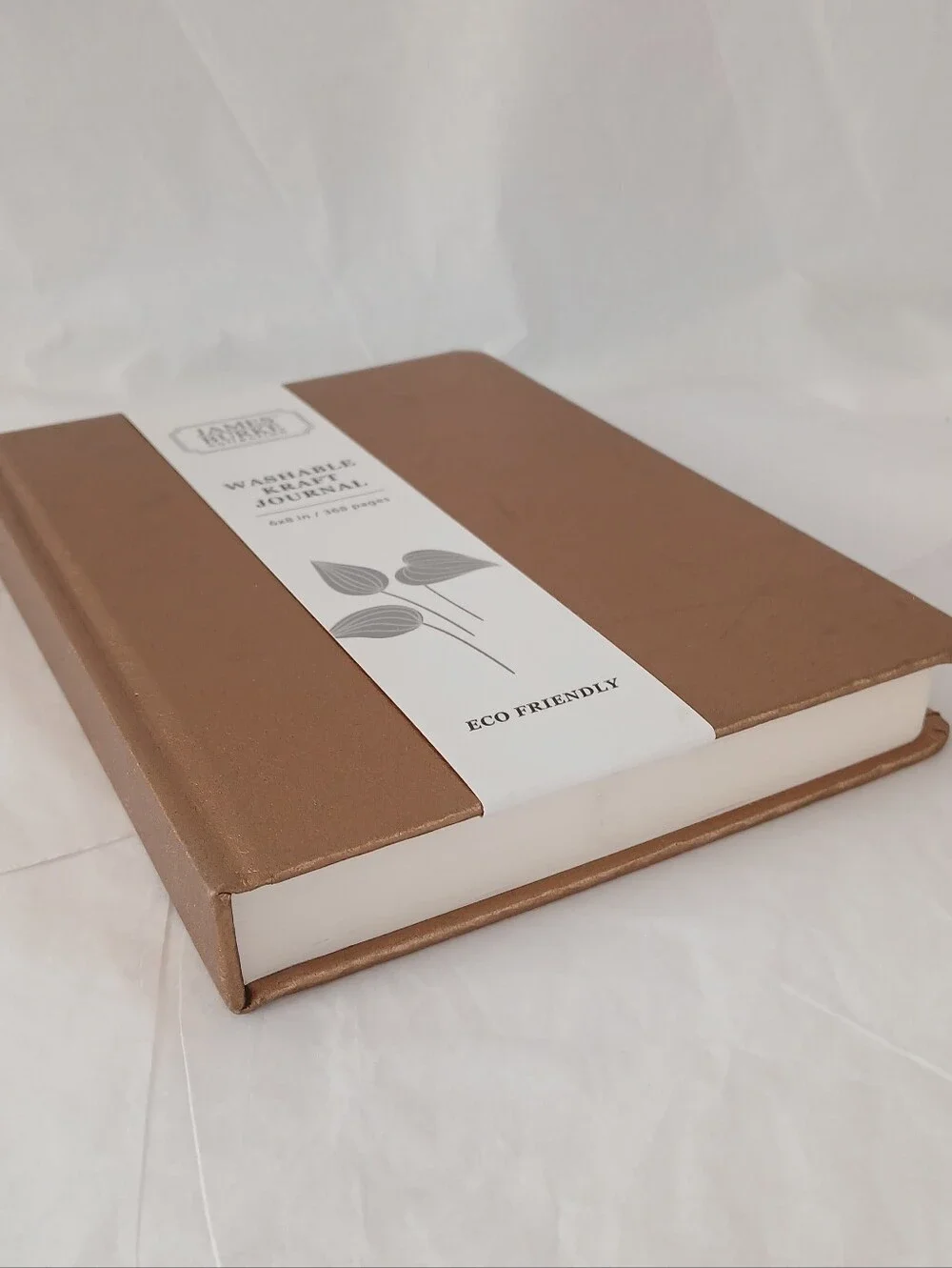 Hardcover Metallic Gold Washable Kraft Journal 6x8, 368 Pages, James Burke
